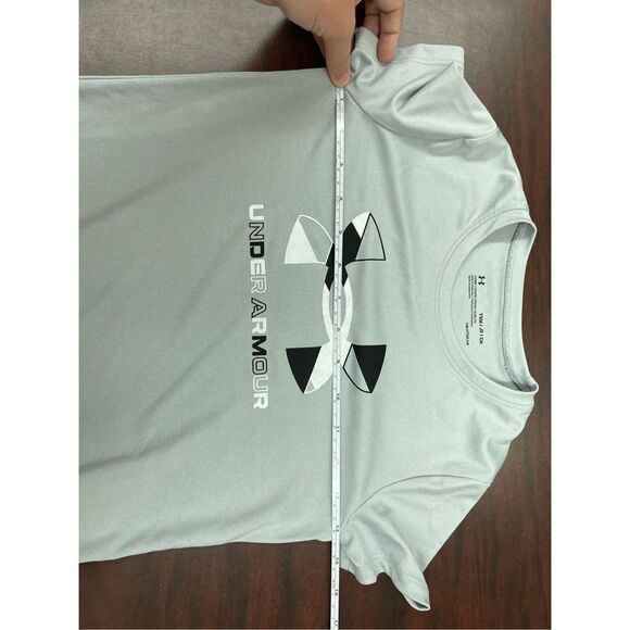 Under Armour Boys Grey Short Sleeve Heatgear Tee Size Youth Small - Picture 7 of 8